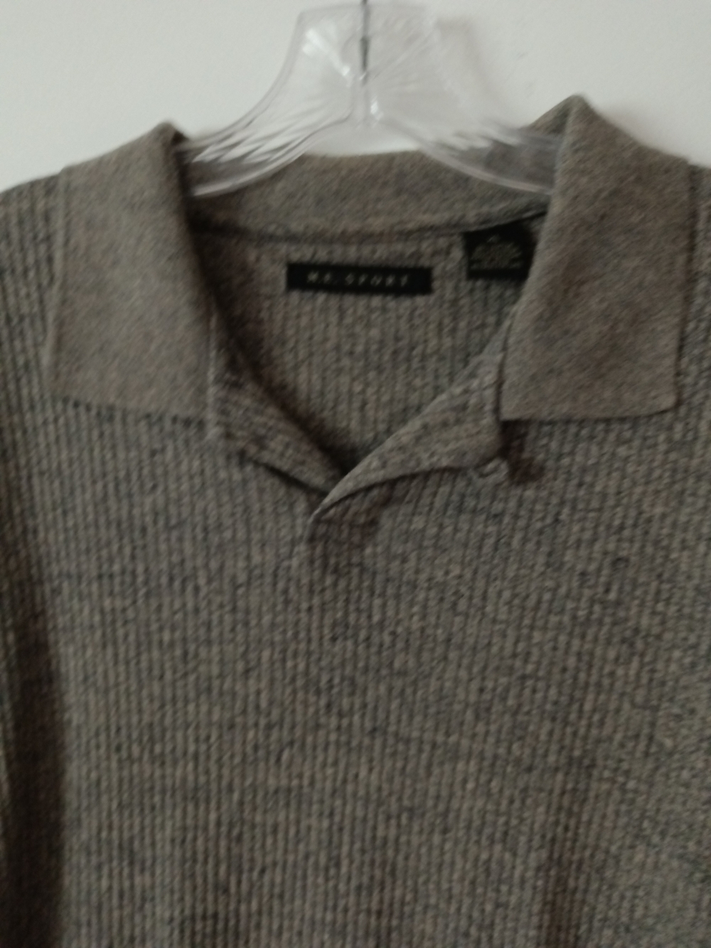 M.E. Sport Men's Gray Knit Polo Shirt